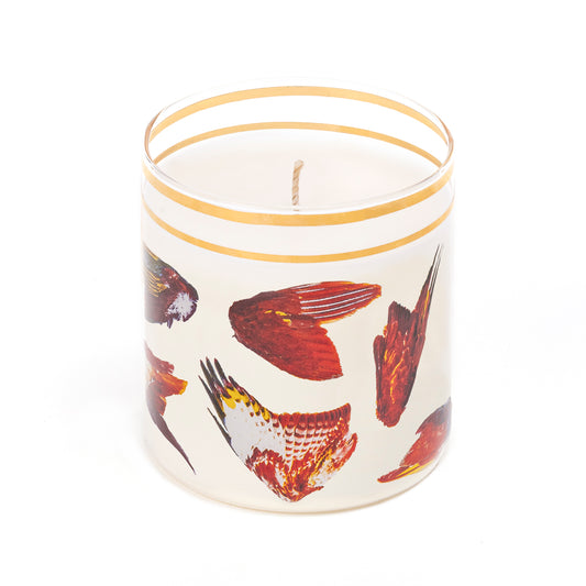 TOILETPAPER LOVE FAME TRAGEDY WINGS CANDLE IN GLASS 14082
