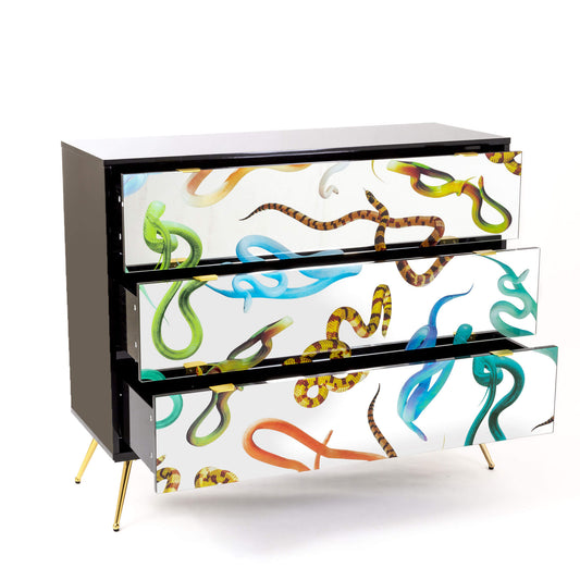 TOILETPAPER SNAKES CHEST OF 3 DRAWERS 14522