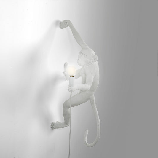 Monkey Lamp Hanging Wall Lamp WHITE Right Hand