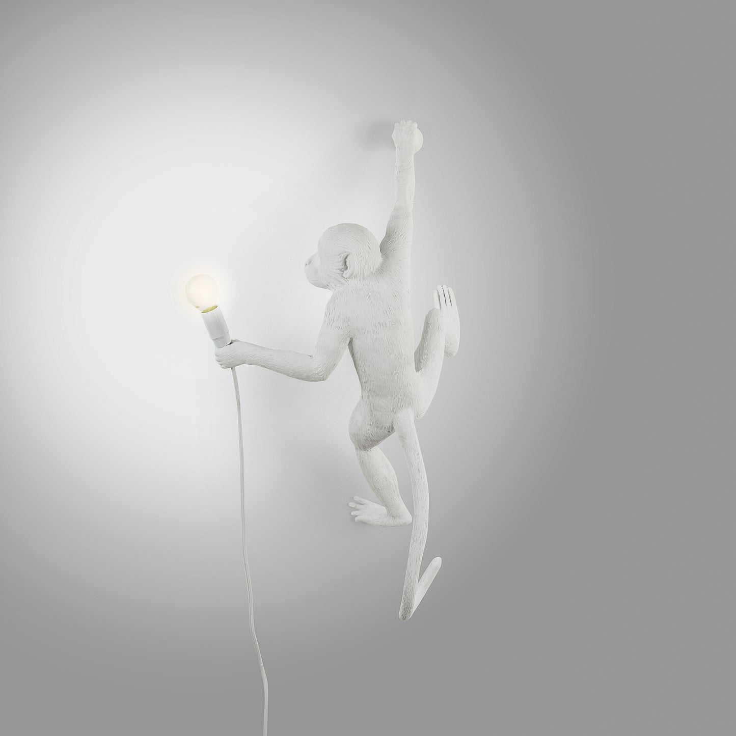 Monkey Lamp Hanging Wall Lamp WHITE Right Hand