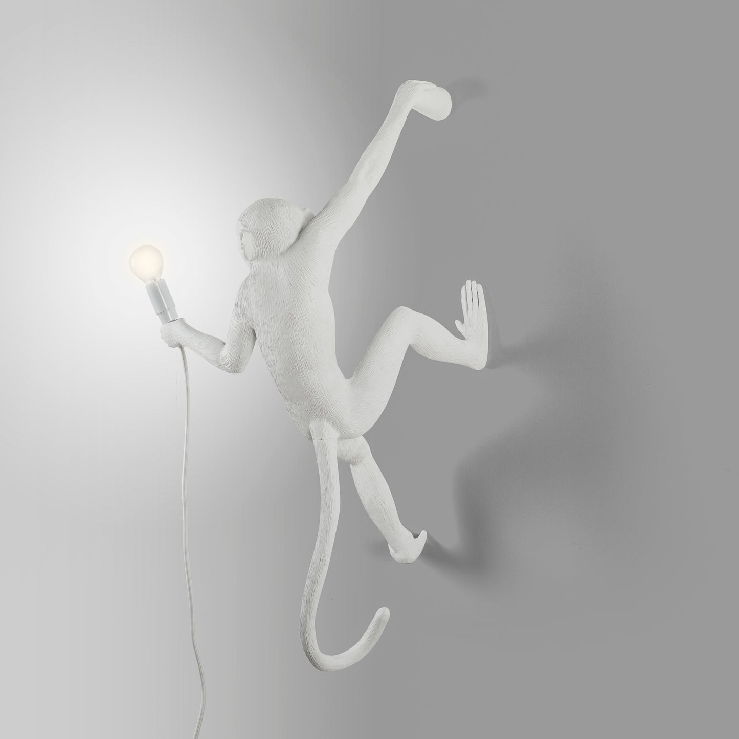 Monkey Lamp Hanging Wall Lamp WHITE Right Hand