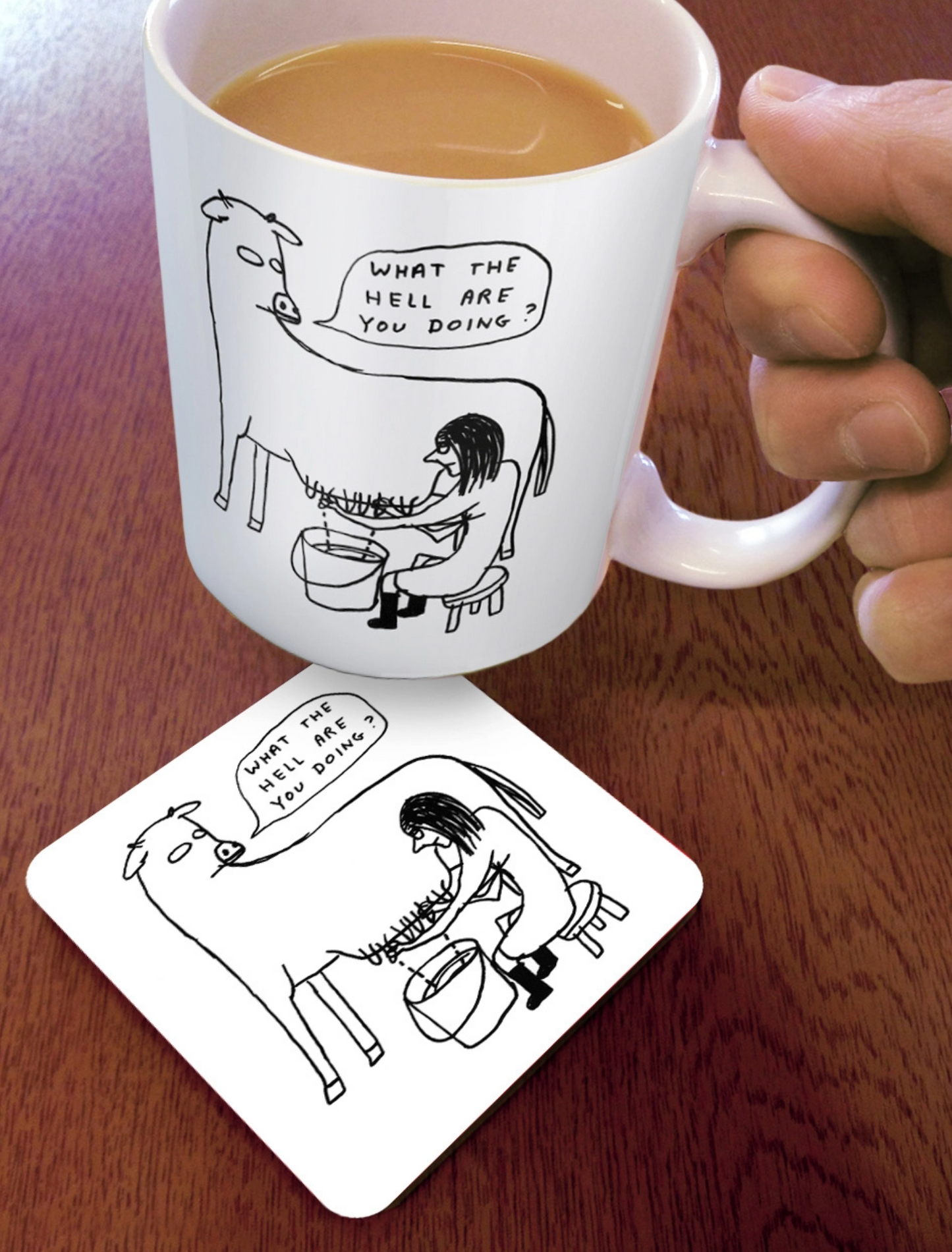 David Shrigley Coaster - What the hell
