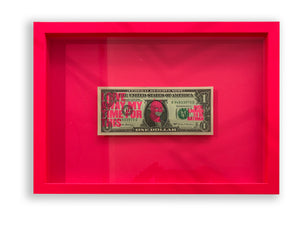 Rich Enough To Be Batman Dollar Note in neon Pink Frame
